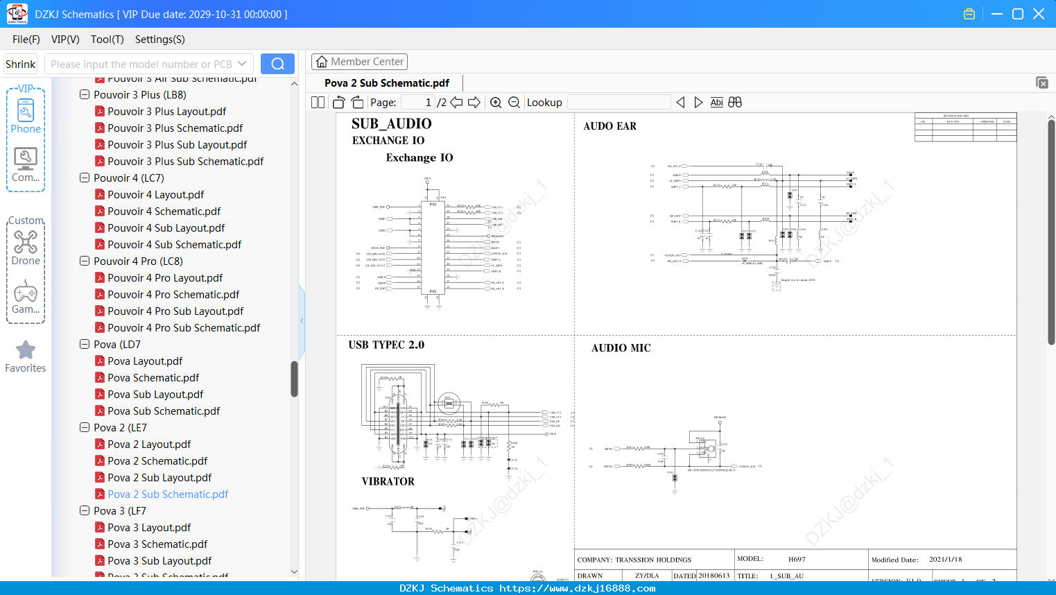 Tecno Pova 2 Sub Schematic